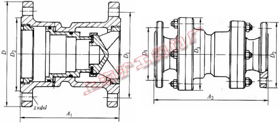 Y43X-10��Y43X-16 ���T�F����ʽ�p���y���μ��Y���ߴ�ʾ��D