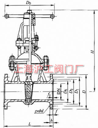 Z40H��Z40Y��Z40W �� PN40��PN63 ���Шʽ�l�y���μ��Y���ߴ�ʾ��D