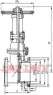 Z41X-10��Z41X-16Q �����Uܛ�ܷ��l�y��Ҫ���μ��Y���ߴ�ʾ��D